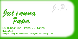 julianna papa business card