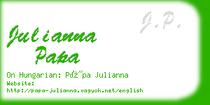 julianna papa business card